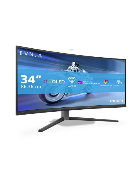 Philips Evnia 34M2C6500 00 pantalla para PC 86,4 cm (34") 3440 x 1440 Pixeles Wide Quad HD QD-OLED Gris