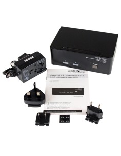 StarTech.com Conmutador Switch KVM de 2 Puertos Doble Monitor DVI VGA Audio 4 Puertos USB 1920x1200 2