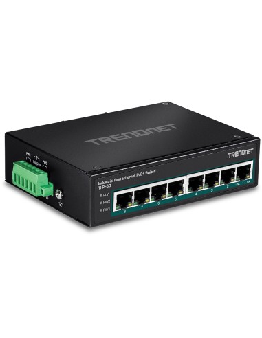 Trendnet TI-PE80 switch No administrado Fast Ethernet (10 100) Energía sobre Ethernet (PoE) Negro