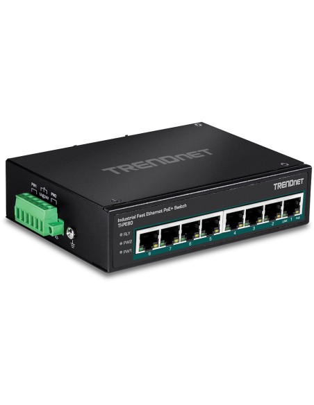 Trendnet TI-PE80 switch No administrado Fast Ethernet (10 100) Energía sobre Ethernet (PoE) Negro Trendnet TI-PE80 switch No administrado Fast Ethernet (10 100) Energía sobre Ethernet (PoE) Negro