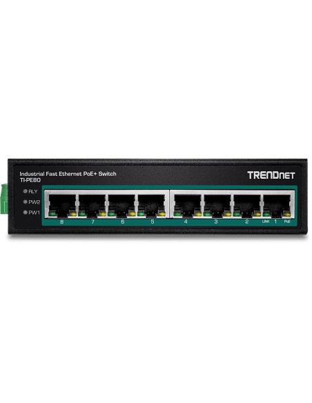 Trendnet TI-PE80 switch No administrado Fast Ethernet (10 100) Energía sobre Ethernet (PoE) Negro Trendnet TI-PE80 switch No administrado Fast Ethernet (10 100) Energía sobre Ethernet (PoE) Negro