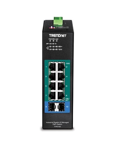 Trendnet TI-PG102I switch Gestionado L2 Gigabit Ethernet (10 100 1000) Energía sobre Ethernet (PoE) Negro