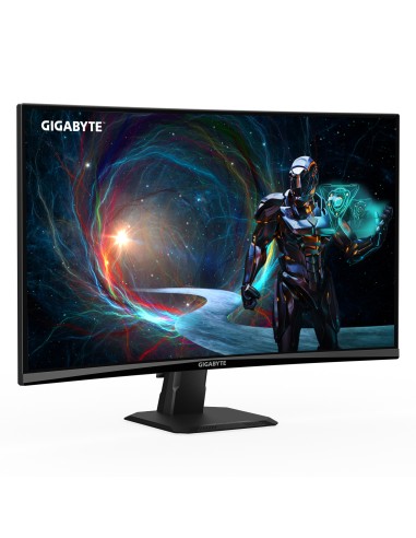 GIGABYTE GS27QCA 27" Monitor Curvo para Gaming QHD - 2560 x 1440, 180Hz, 1ms, 250 cd m², FreeSync, HDR Ready, HDMI 2.0,
