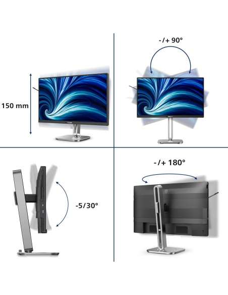 Philips 4000 series 24B2N4200 00 pantalla para PC 60,5 cm (23.8") 1920 x 1080 Pixeles Full HD LCD Gris Philips 4000 series 24B2N4200 00 pantalla para PC 60,5 cm (23.8") 1920 x 1080 Pixeles Full HD LCD Gris