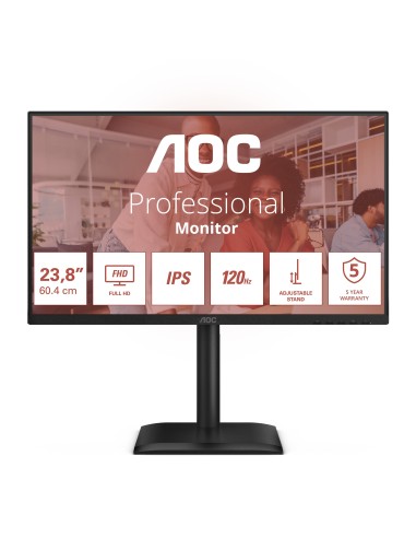 AOC 24E4U pantalla para PC 60,5 cm (23.8") 1920 x 1080 Pixeles Full HD LED Negro