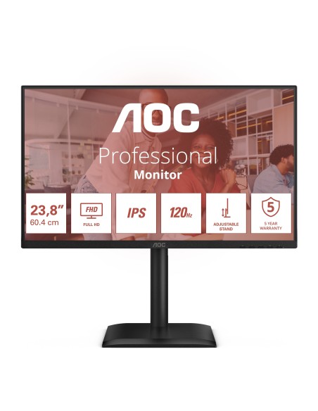 AOC 24E4U pantalla para PC 60,5 cm (23.8") 1920 x 1080 Pixeles Full HD LED Negro AOC 24E4U pantalla para PC 60,5 cm (23.8") 1920 x 1080 Pixeles Full HD LED Negro
