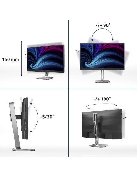 Philips 27B2U4601 00 pantalla para PC 68,6 cm (27") 2560 x 1440 Pixeles Quad HD LCD Gris Philips 27B2U4601 00 pantalla para PC 68,6 cm (27") 2560 x 1440 Pixeles Quad HD LCD Gris