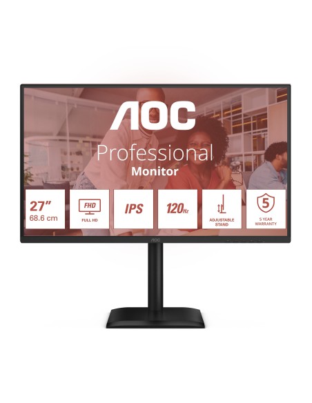 AOC 27E4U pantalla para PC 68,6 cm (27") 1920 x 1080 Pixeles Full HD LED Negro AOC 27E4U pantalla para PC 68,6 cm (27") 1920 x 1080 Pixeles Full HD LED Negro