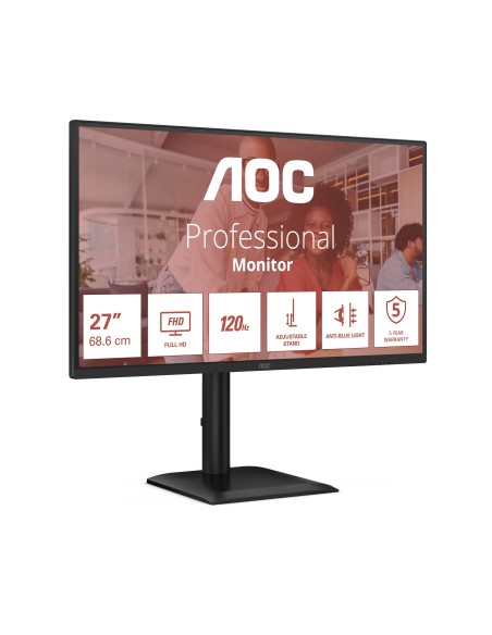AOC 27E4U pantalla para PC 68,6 cm (27") 1920 x 1080 Pixeles Full HD LED Negro AOC 27E4U pantalla para PC 68,6 cm (27") 1920 x 1080 Pixeles Full HD LED Negro