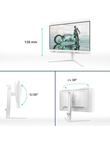 Philips Evnia 27M2N3201A 00 pantalla para PC 68,6 cm (27") 1920 x 1080 Pixeles Full HD LCD Blanco