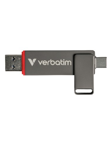 Verbatim Dual QuickStick unidad flash USB 128 GB USB Type-A   USB Type-C 3.2 Gen 1 (3.1 Gen 1) Gris