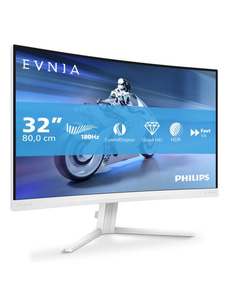 Philips Evnia 5000 32M2C5501 00 pantalla para PC 80 cm (31.5") 2560 x 1440 Pixeles Quad HD LCD Blanco