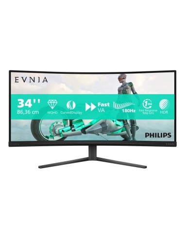 Philips Evnia 34M2C3500L 00 pantalla para PC 86,4 cm (34") 3440 x 1440 Pixeles Wide Quad HD LCD Negro
