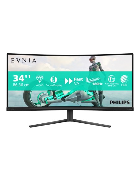 Philips Evnia 34M2C3500L 00 pantalla para PC 86,4 cm (34") 3440 x 1440 Pixeles Wide Quad HD LCD Negro Philips Evnia 34M2C3500L 00 pantalla para PC 86,4 cm (34") 3440 x 1440 Pixeles Wide Quad HD LCD Negro