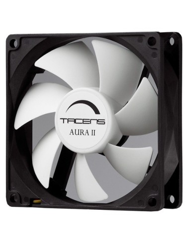 Tacens 3AURAII9, Ventilador Ordenador 9 cm, Ultrasilencioso, Antipolvo, Negro