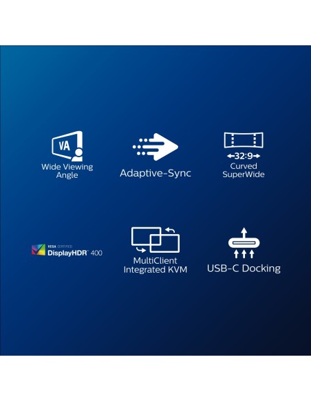 Philips P Line Pantalla LCD curva 32 9 SuperWide 499P9H 00 Philips P Line Pantalla LCD curva 32 9 SuperWide 499P9H 00