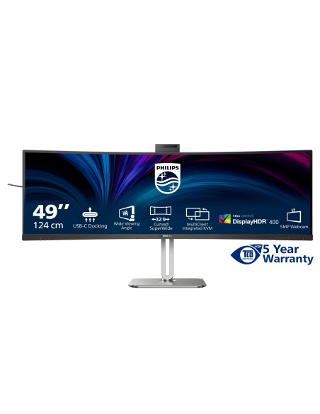 Philips 5000 series 49B2U5900CH 00 LED display 124 cm (48.8") 5120 x 1440 Pixeles Dual QHD LCD Negro Philips 5000 series 49B2U5900CH 00 LED display 124 cm (48.8") 5120 x 1440 Pixeles Dual QHD LCD Negro