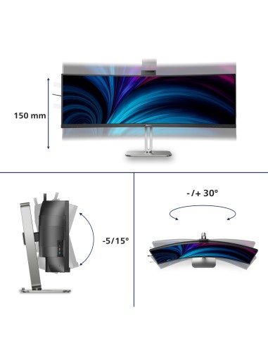 Philips 5000 series 49B2U5900CH 00 LED display 124 cm (48.8") 5120 x 1440 Pixeles Dual QHD LCD Negro