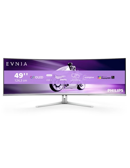 Philips Evnia 8000 49M2C8900 00 pantalla para PC 124,2 cm (48.9") 5120 x 1440 Pixeles Dual QHD QD-OLED Blanco Philips Evnia 8000 49M2C8900 00 pantalla para PC 124,2 cm (48.9") 5120 x 1440 Pixeles Dual QHD QD-OLED Blanco