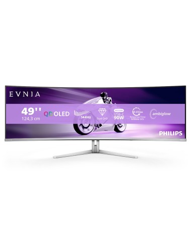 Philips Evnia 8000 49M2C8900L 00 pantalla para PC 124,2 cm (48.9") 5120 x 1440 Pixeles Dual QHD QD-OLED Blanco