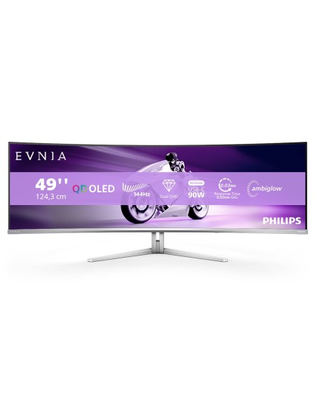 Philips Evnia 8000 49M2C8900L 00 pantalla para PC 124,2 cm (48.9") 5120 x 1440 Pixeles Dual QHD QD-OLED Blanco Philips Evnia 8000 49M2C8900L 00 pantalla para PC 124,2 cm (48.9") 5120 x 1440 Pixeles Dual QHD QD-OLED Blanco