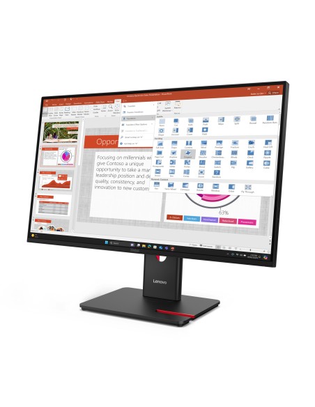Lenovo ThinkVision T27-40 LED display 68,6 cm (27") 1920 x 1080 Pixeles Full HD Negro Lenovo ThinkVision T27-40 LED display 68,6 cm (27") 1920 x 1080 Pixeles Full HD Negro