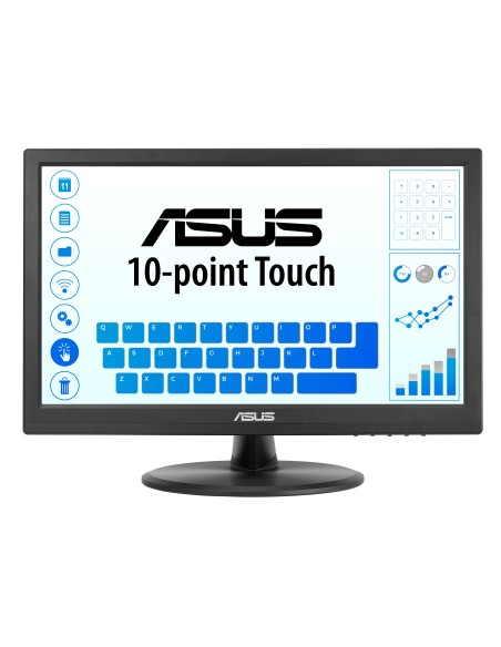 ASUS Touch VT169HE pantalla para PC 39,6 cm (15.6") 1920 x 1080 Pixeles Full HD LED Pantalla táctil Mesa Negro ASUS Touch VT169HE pantalla para PC 39,6 cm (15.6") 1920 x 1080 Pixeles Full HD LED Pantalla táctil Mesa Negro