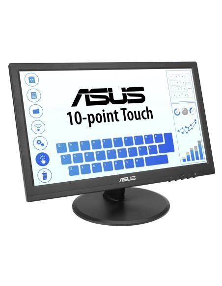 ASUS Touch VT169HE pantalla para PC 39,6 cm (15.6") 1920 x 1080 Pixeles Full HD LED Pantalla táctil Mesa Negro