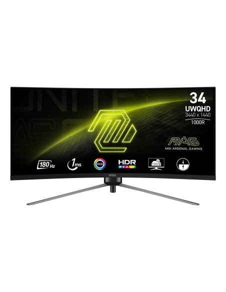 MSI MAG 345CQR pantalla para PC 86,4 cm (34") 3440 x 1440 Pixeles UltraWide Dual Quad HD Negro MSI MAG 345CQR pantalla para PC 86,4 cm (34") 3440 x 1440 Pixeles UltraWide Dual Quad HD Negro