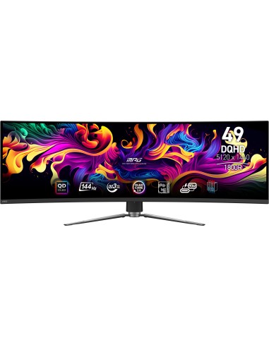 MSI MPG 491CQP QD-OLED pantalla para PC 124,5 cm (49") 5120 x 1440 Pixeles DQHD Negro