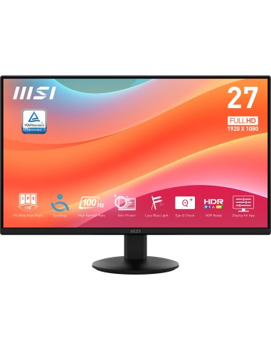 MSI Pro MP272L pantalla para PC 68,6 cm (27") 1920 x 1080 Pixeles Full HD LED Negro