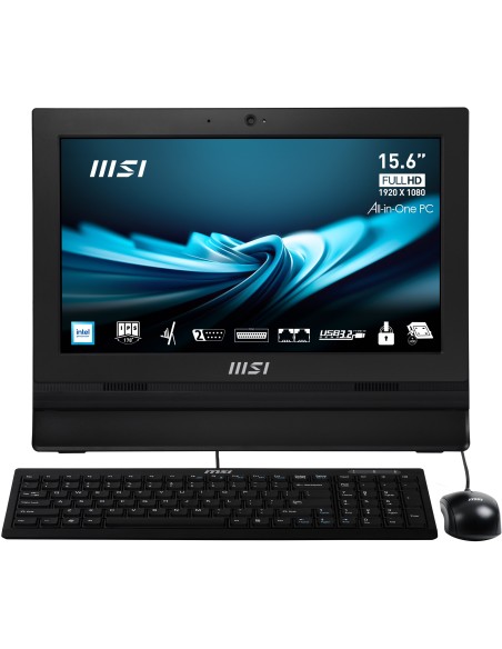 MSI Pro AP162T ADL-042XEU All-in-One PC Intel® N N100 39,6 cm (15.6") 1920 x 1080 Pixeles Pantalla táctil PC todo en uno 8 GB