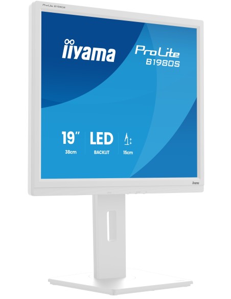 iiyama ProLite B1980S-W1 pantalla para PC 48,3 cm (19") 1280 x 1024 Pixeles SVGA LED Blanco iiyama ProLite B1980S-W1 pantalla para PC 48,3 cm (19") 1280 x 1024 Pixeles SVGA LED Blanco