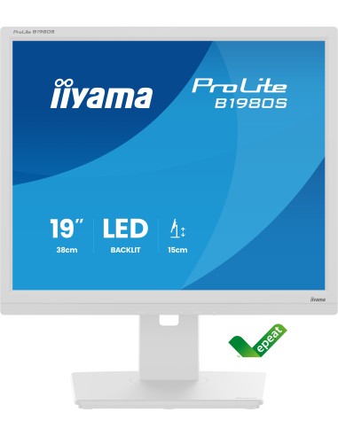 iiyama ProLite B1980S-W1 pantalla para PC 48,3 cm (19") 1280 x 1024 Pixeles SVGA LED Blanco