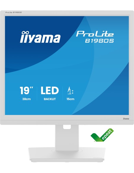 iiyama ProLite B1980S-W1 pantalla para PC 48,3 cm (19") 1280 x 1024 Pixeles SVGA LED Blanco iiyama ProLite B1980S-W1 pantalla para PC 48,3 cm (19") 1280 x 1024 Pixeles SVGA LED Blanco