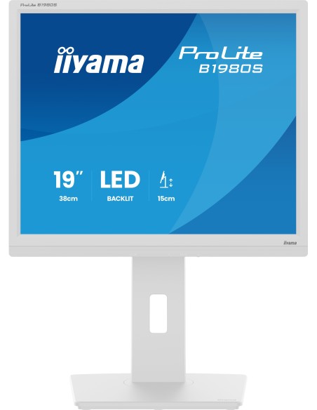 iiyama ProLite B1980S-W1 pantalla para PC 48,3 cm (19") 1280 x 1024 Pixeles SVGA LED Blanco iiyama ProLite B1980S-W1 pantalla para PC 48,3 cm (19") 1280 x 1024 Pixeles SVGA LED Blanco