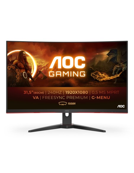 AOC G2 C32G2ZE BK pantalla para PC 80 cm (31.5") 1920 x 1080 Pixeles Full HD LED Negro, Rojo AOC G2 C32G2ZE BK pantalla para PC 80 cm (31.5") 1920 x 1080 Pixeles Full HD LED Negro, Rojo