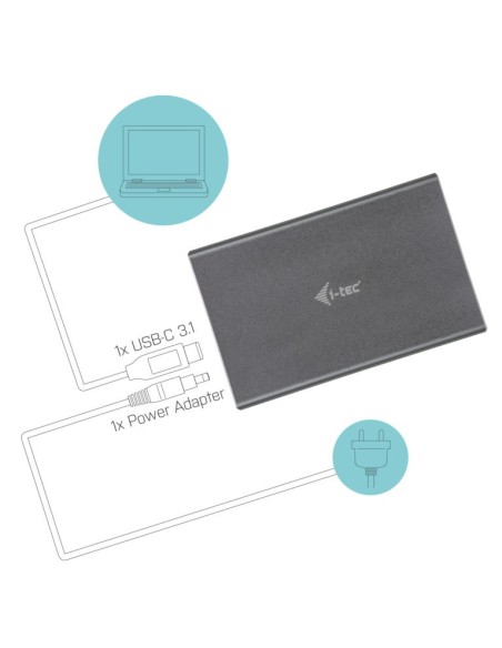 i-tec MySafe USB 3.0   USB-C 3.1 Gen. 2 Caja de dos bahías i-tec MySafe USB 3.0   USB-C 3.1 Gen. 2 Caja de dos bahías