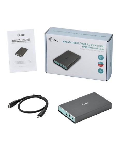 i-tec MySafe USB 3.0   USB-C 3.1 Gen. 2 Caja de dos bahías i-tec MySafe USB 3.0   USB-C 3.1 Gen. 2 Caja de dos bahías