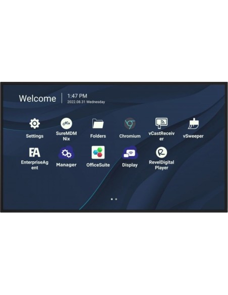 Viewsonic CDE9830 pantalla de señalización 2,49 m (98") Wifi 500 cd   m² 4K Ultra HD Negro Procesador incorporado Android 11