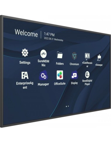 Viewsonic CDE9830 pantalla de señalización 2,49 m (98") Wifi 500 cd   m² 4K Ultra HD Negro Procesador incorporado Android 11
