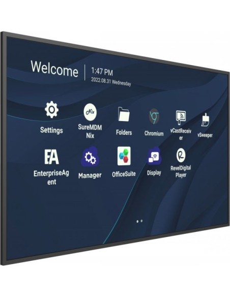 Viewsonic CDE9830 pantalla de señalización 2,49 m (98") Wifi 500 cd   m² 4K Ultra HD Negro Procesador incorporado Android 11
