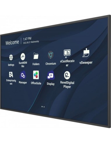 Viewsonic CDE9830 pantalla de señalización 2,49 m (98") Wifi 500 cd   m² 4K Ultra HD Negro Procesador incorporado Android 11
