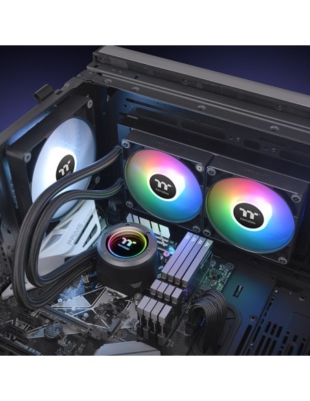 Thermaltake TT TH240 ARGB Procesador Sistema de refrigeración líquida todo en uno 12 cm Negro 1 pieza(s)