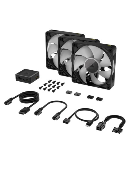 Corsair iCUE LINK RX120 RGB Carcasa del ordenador Ventilador 12 cm Negro 3 pieza(s)