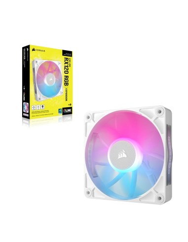 Corsair iCUE LINK RX120 RGB Carcasa del ordenador Ventilador 12 cm Blanco 1 pieza(s)