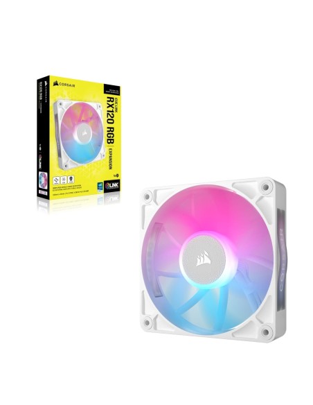 Corsair iCUE LINK RX120 RGB Carcasa del ordenador Ventilador 12 cm Blanco 1 pieza(s)