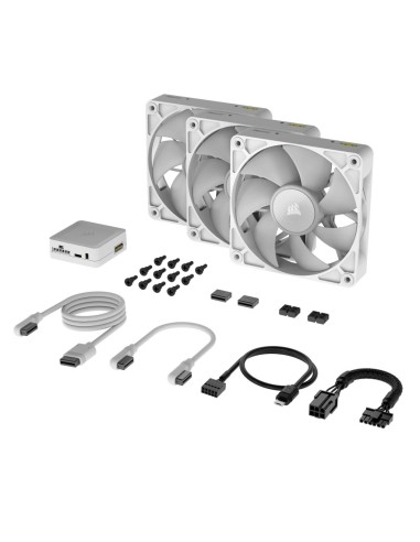 Corsair iCUE LINK RX120 RGB Carcasa del ordenador Ventilador 12 cm Blanco 3 pieza(s)