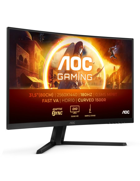 AOC G4 CQ32G4VE pantalla para PC 80 cm (31.5") 2560 x 1440 Pixeles Quad HD LCD Negro, Gris AOC G4 CQ32G4VE pantalla para PC 80 cm (31.5") 2560 x 1440 Pixeles Quad HD LCD Negro, Gris