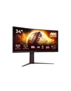AOC G4 CU34G4 pantalla para PC 86,4 cm (34") 3440 x 1440 Pixeles Wide Quad HD LED Negro, Rojo 2